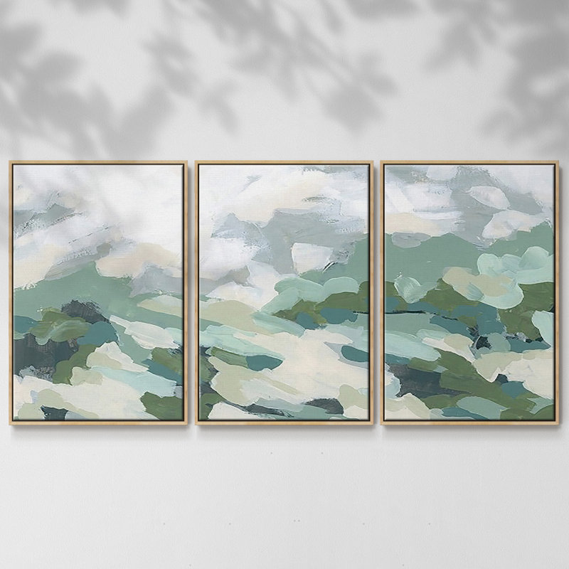 Verdant Hillside I - Multi Piece Framed Canvas, Natural, 40" H x 78" W x 2" D