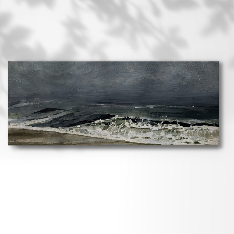 «Moody Sea I», reproduction sur toile, H 12 po x l 30 po x P 1,5 po