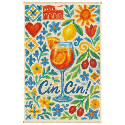 "Cin Cin!" Italian Cocktail Kitchen Runner