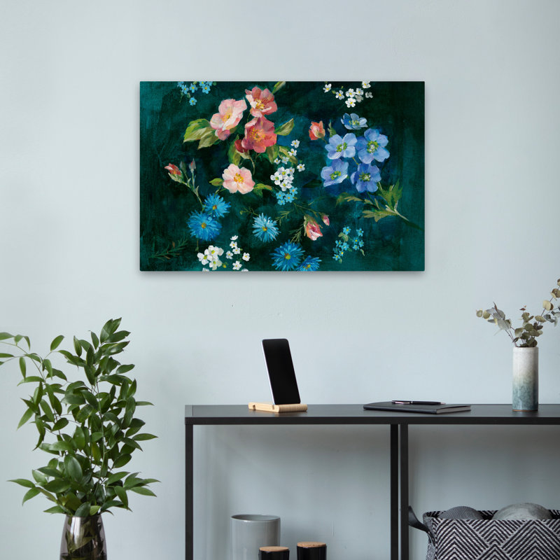 Art de jardin abbaye turquoise et bleu, H 16 po x l 24 po