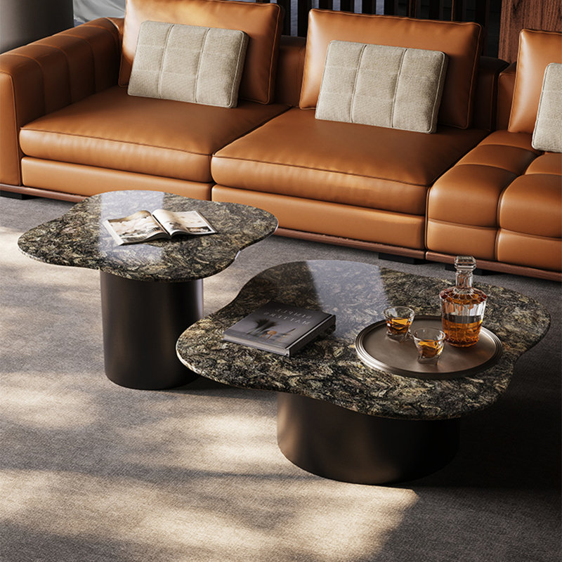 Ensemble de tables basses Cloud Marble, Noir
