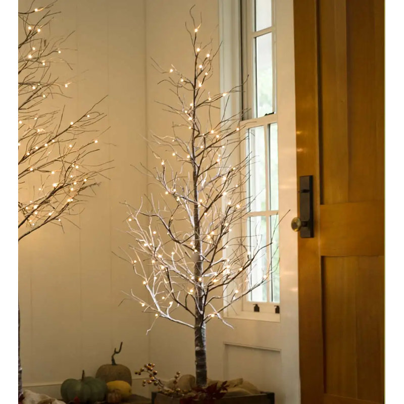 Arbre moyen enneigé intérieur / extérieur enneigé, H 6 pi avec 98 lumières