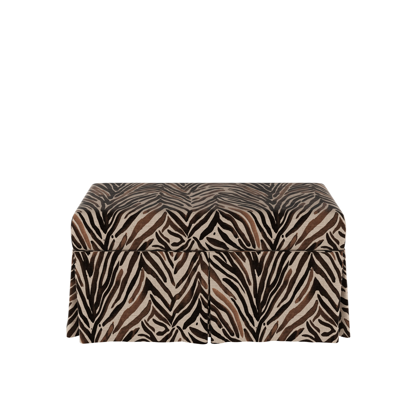Chaplin Storage Bench, Washed Zebra Chocolate