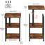 Table d'appoint pivotante à 360 ° avec plateau pivotant, table de bout à 3 niveaux pour les petits espaces, table de chevet avec rangement, canapé, salon, chambre à coucher