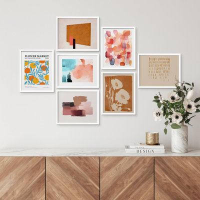 " Floral Flower Pattern " 7 - Pieces