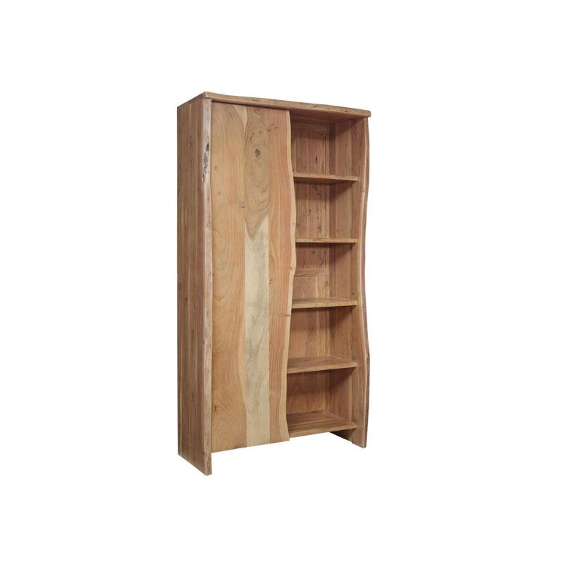 204cm H x 105cm W Solid Wood Standard Bookcase, Natural