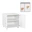 Porte-imprimante en métal de style moderne avec porte réglable et classeur sur roulettes pour bureau à domicile-1437105162
