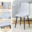 Table de salle à manger polyvalente, 78,7 po x 39,4 po, plateau épais de 3,5 po, chaises en coton et lin gris, zone d'étude du projet-118928834