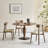 Walnut Round Solid Wood Dining table-118773808