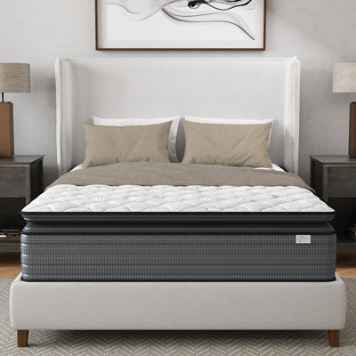Queen Isabella 14 Inch Twin Hybrid Pillow Top Mattress, Certipur-US Certified, Made In USA