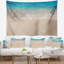 Tapisserie «Seaside Serene White and Blue Waters»-28508300