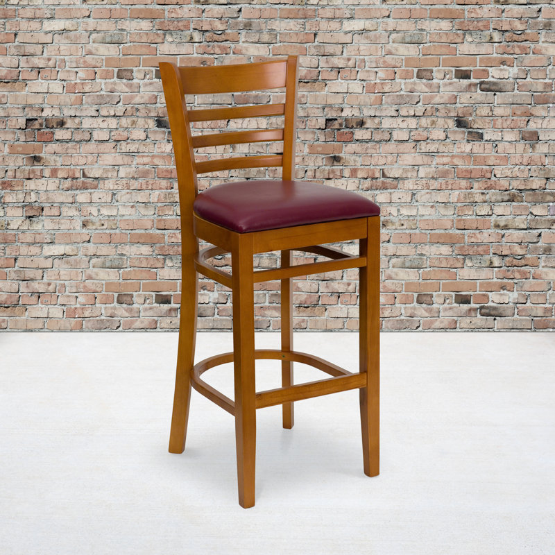 Tabouret de bar en bois Ladder Back, Cerise, Rouge
