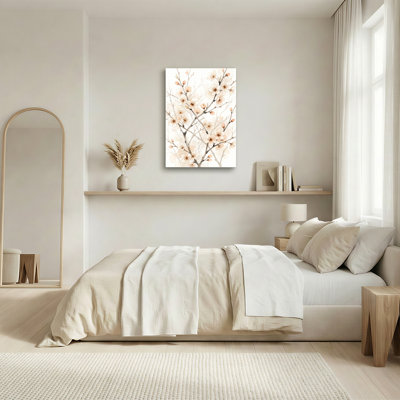 Art sur toile, branches de cerisier rose