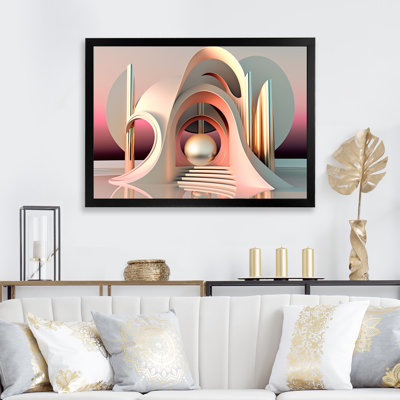 «Minimalistic liquid Gold Architecture IV», reproduction sur toile