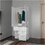 Armoire blanche avec rangement et tringle