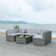 Azrien Wood 6 - Person Modular Patio Conversation Sets with Cushions