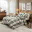 Housse de couette en coton avec motif à carreaux - Doux, léger, naturellement froissé, confortable pour la chambre à coucher-122815342-131180470