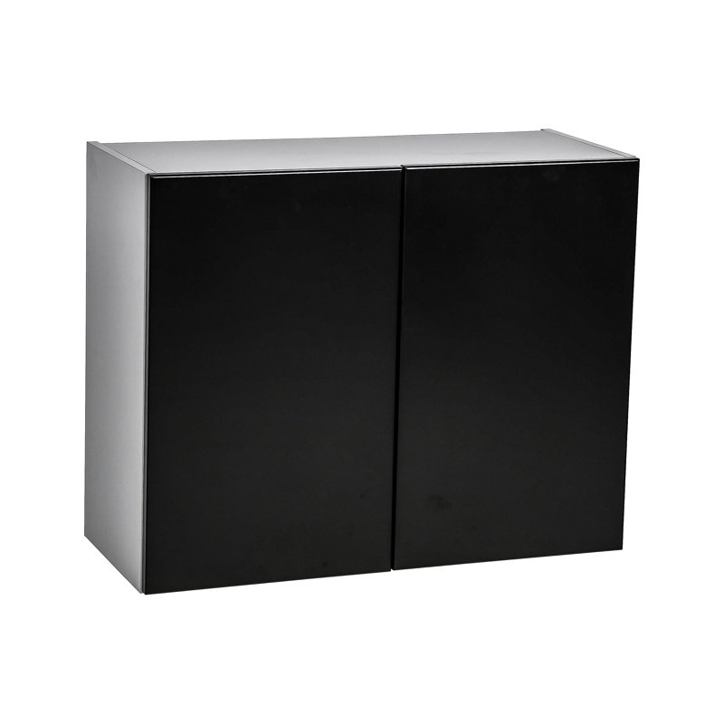 Armoire murale ouverte en panneaux de particules l 24 po x P 12 po x H WALLKITCHENS , H 24 po x l 24 po, Noir mat