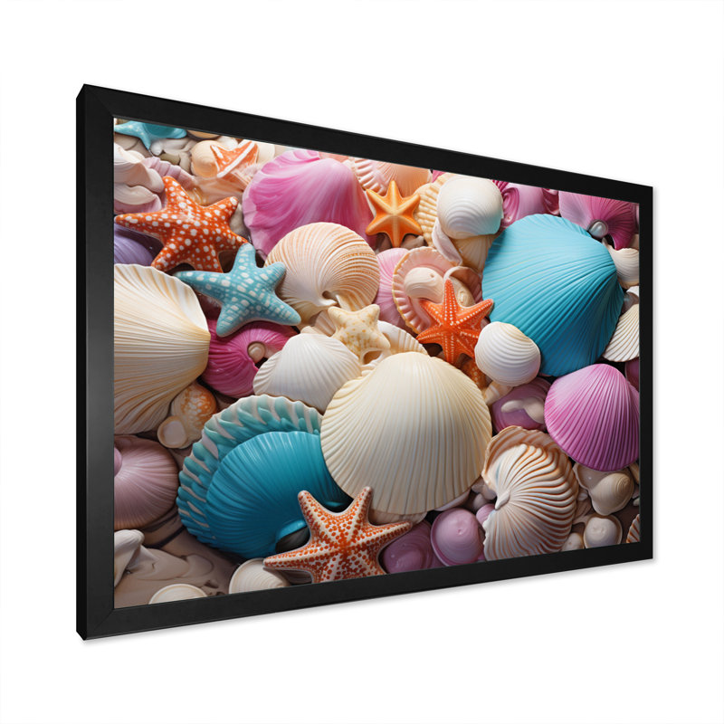 «Beach Photo Seashell Beauty VI», reproduction d'art sur toile, H 24 po x l 32 po x P 1 po, Noir