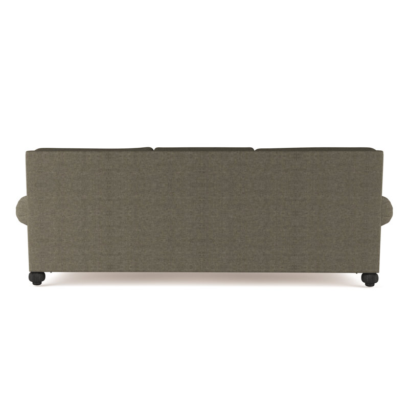 Canapé Leroy, H 36 po x l 108 po x P 49 po, Velours moelleux gris graphite, Ébène