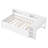 Twin Size Daybed With Trundle,Wood Daybed Frame with Storage Drawers,Side Shelves and Desk,White-1518334831-1518334830