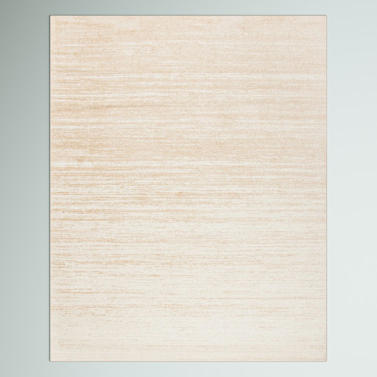 Tapis champagne et crème Bethlyn