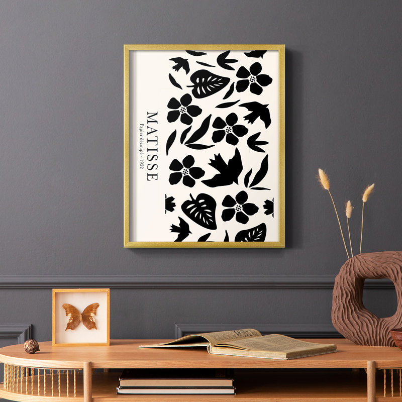 Matisse CCLX III, reproduction encadrée - bois massif, H 20 po x l 16 po, Doré