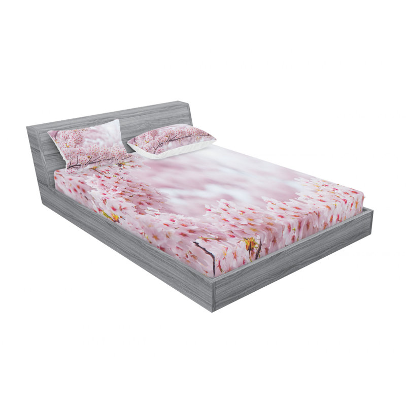 Ensemble de draps à rayures verticales, Ensemble de draps pour lit double avec un drap-hou
