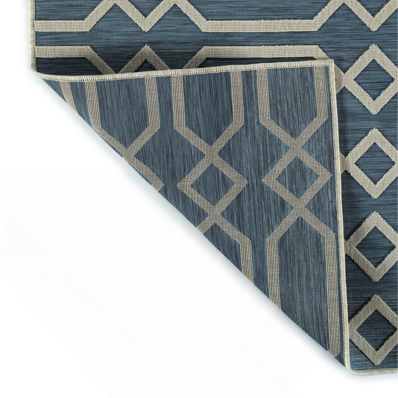 Tapis rectangulaire contemporain, transitionnel, géométrique, texturé, haut-bas, Rectangle 7 pi 10 po x 10 pi
