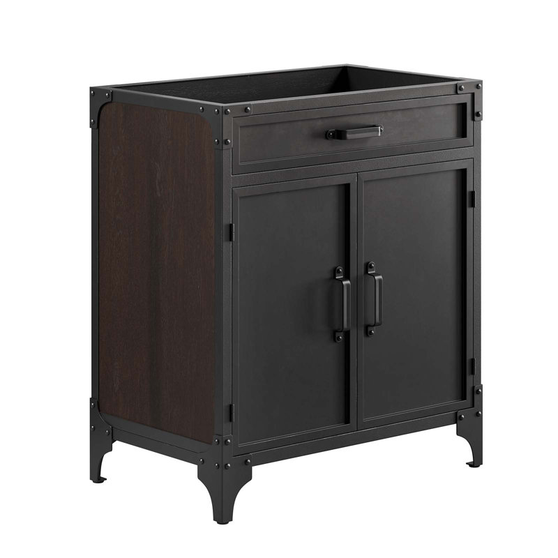 Base de meuble-lavabo simple 29 po Modway Steamforge seulement en noir