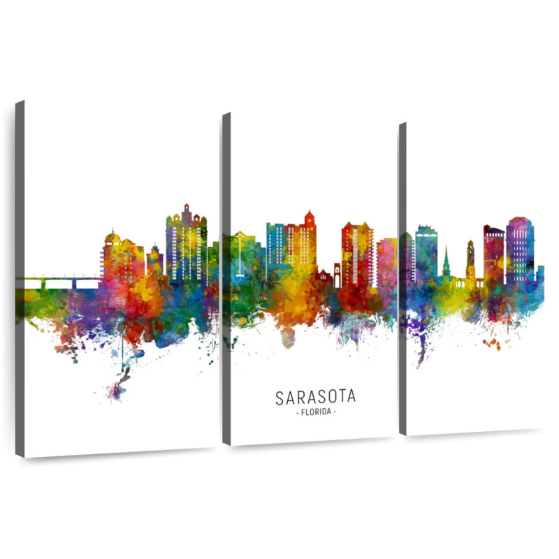 Rorry Sarasota Florida Skyline I, 28" H x 45" W