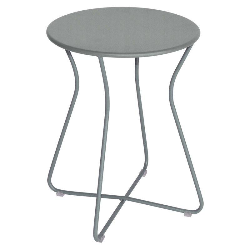 Cocotte Outdoor Round Side Table, Lapilli Gray