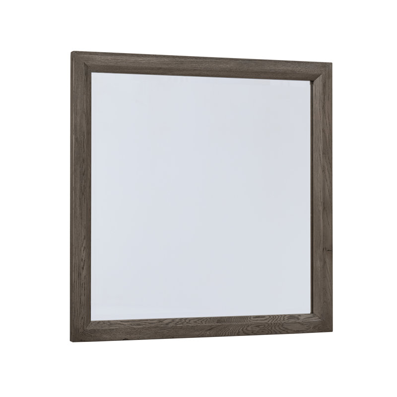 Miroir paysage - verre biseauté, Bois flottant gris