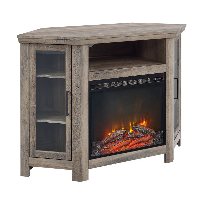 Orchard Park TV Stand Fireplace for TVs up to 55" Fireplace, Grey Wash