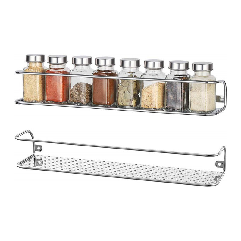 Wall Spice Rack with Adjustable Racks