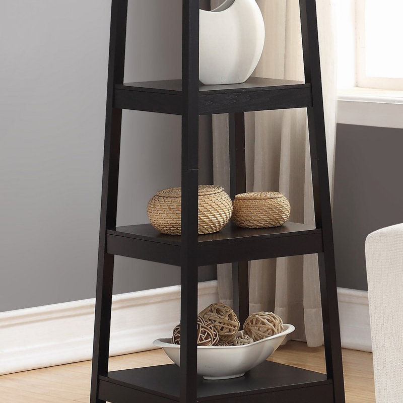 Coat Rack W/ 3-Tier Storage Shelves, Black
