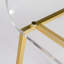 Tabouret transparent doré