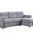 Velvet Fabric Reversible Sleeper Sectional Sofa Chaise-824778801