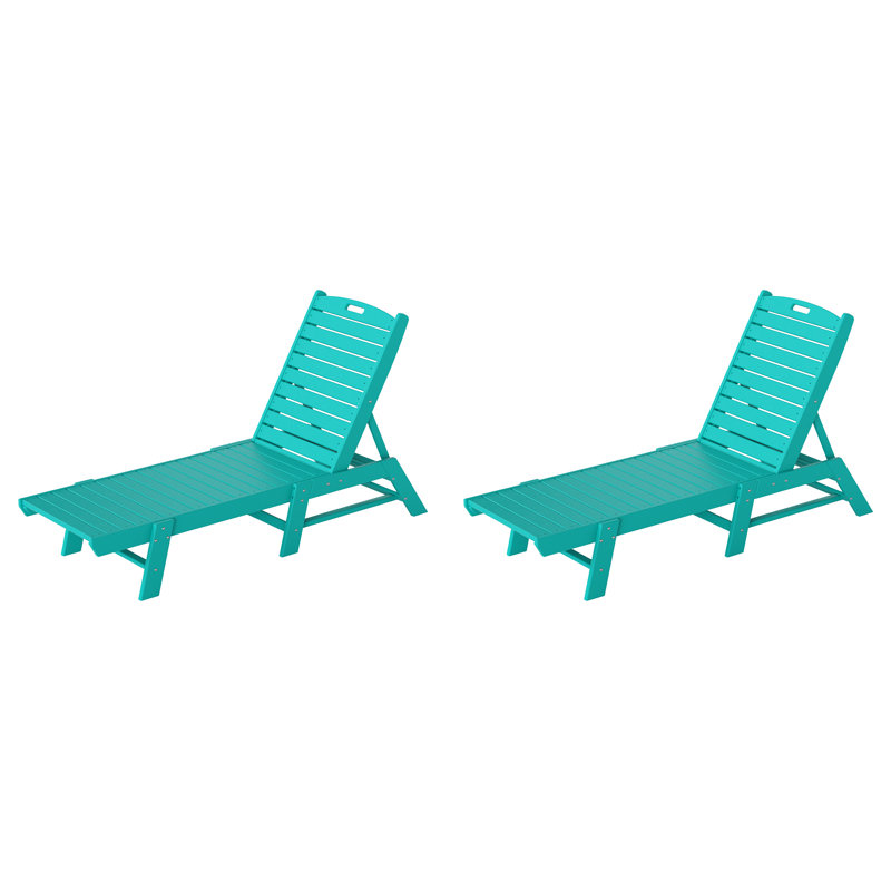 Laguna Outdoor Chaise Lounge Set, Turquoise