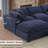 Modular Plush Chenille Extra Soft Deep Cloud Sectional U-shaped Sofa With Ottoman & Armrest Pillows-1422645191
