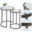Metal Frame Nesting Tables, Round Side Tables-1969851988