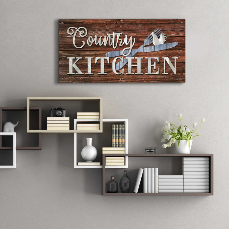 'Country Kitchen' by Lori Deiter Acrylic Glass Wall Art, 24" H x 48" W x 0.2" D