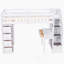 Lit mezzanine avec tiroirs de rangement, bureau et lit mezzanine avec tablettes Stairswooden-322000932