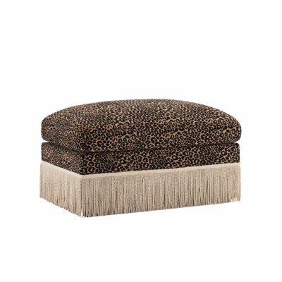 Ottoman Leopard Chenille -Brown black