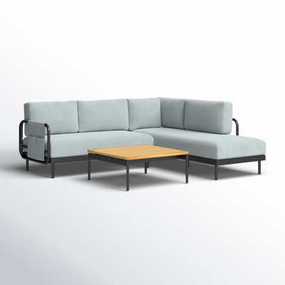 Evani Aluminum Patio Sectional with Coffee Table