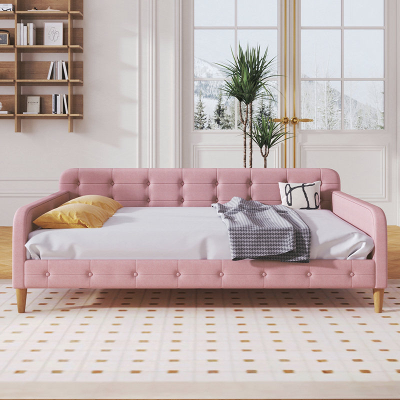 Lit de jour tapissier, Double, Rose
