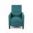  Fabric Pushback Recliner Chair, Compact Mid Century Accent Armchair with Rivet Decoration and Side Pocket-882400901