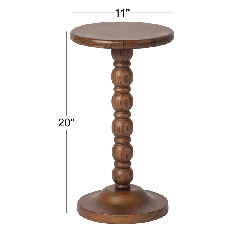 Isabel Spindle Solid Wood Round Drink Table