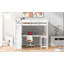 Lit mezzanine double avec bureau et tablette