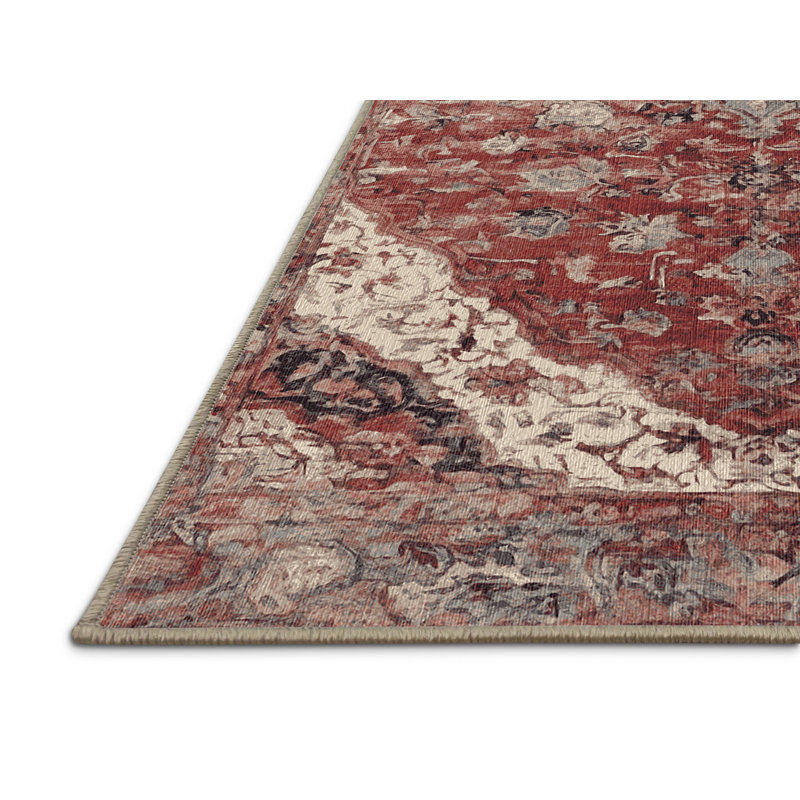 Machine Washable Gray Area Rug, Square 8'